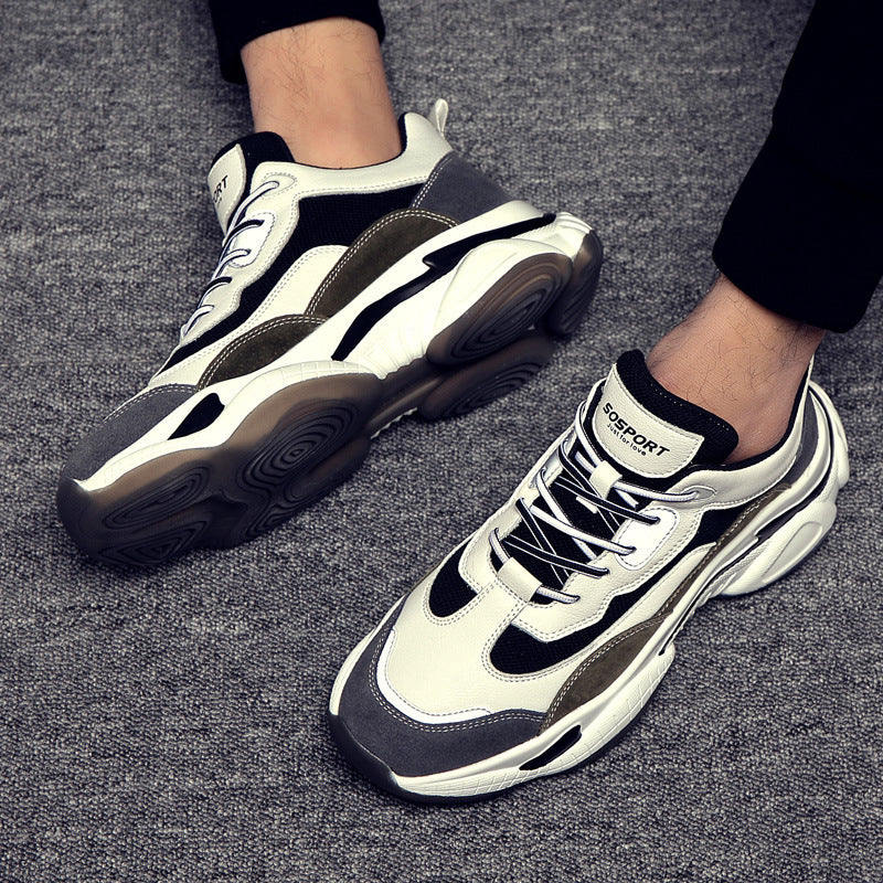 Men's Platform Dad Winter Plus Veet Breathable Sneakers