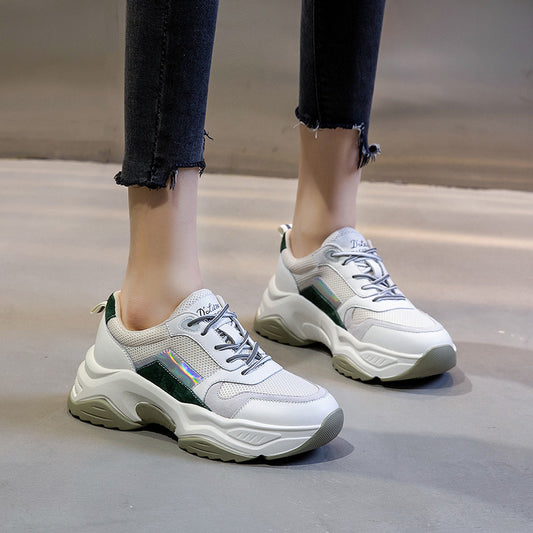 Women's Authentic Clunky Spring Shallow Mouth Thick Casual Shoes