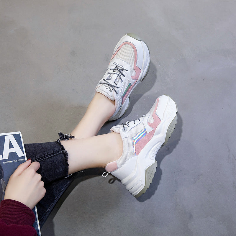 Women's Authentic Clunky Spring Shallow Mouth Thick Casual Shoes