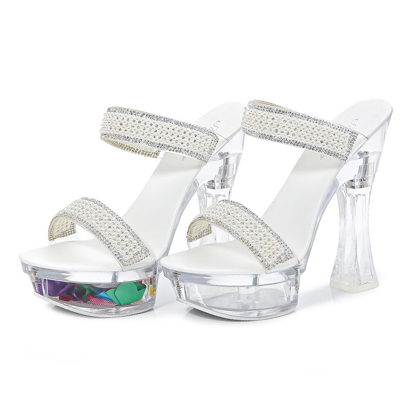 Women's Super High Chunky Summer Waterproof Platform Heels