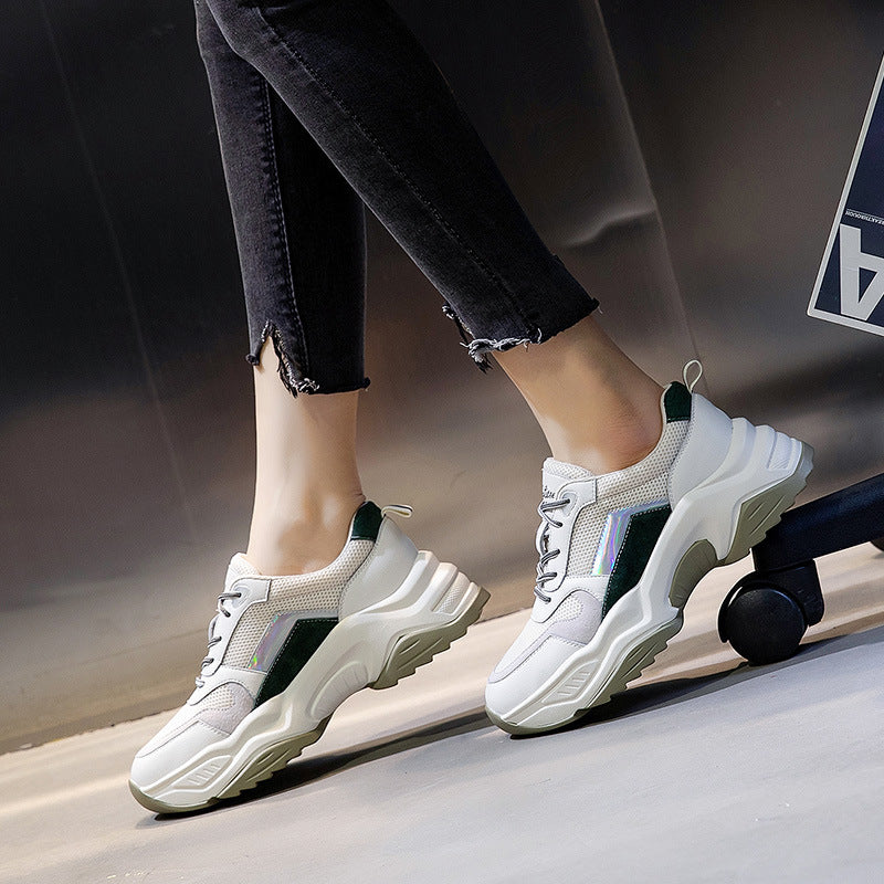 Women's Authentic Clunky Spring Shallow Mouth Thick Casual Shoes