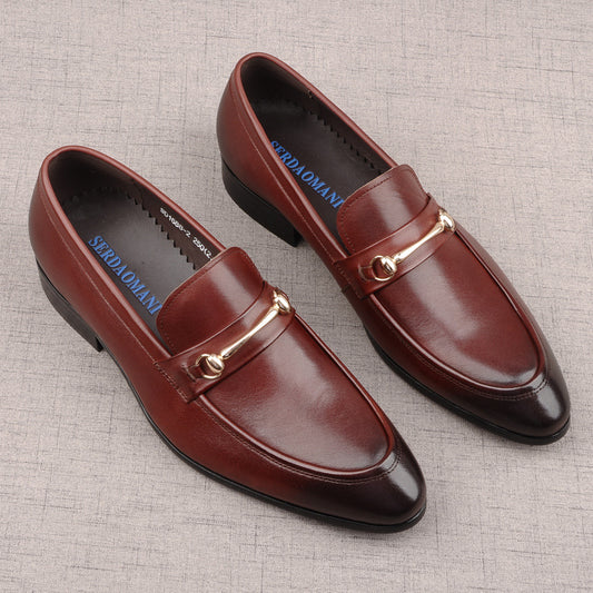 Men's British Trendy Business Slip-on Pumps Korean Casual Shoes