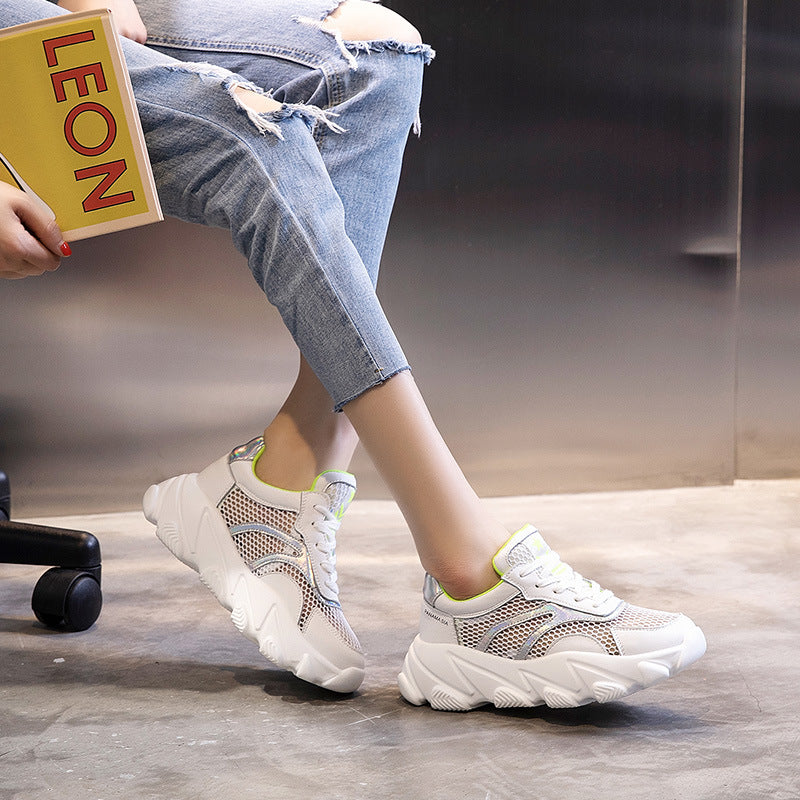 Women's Sports Breathable Daddy Tide Thick Bottom Sneakers