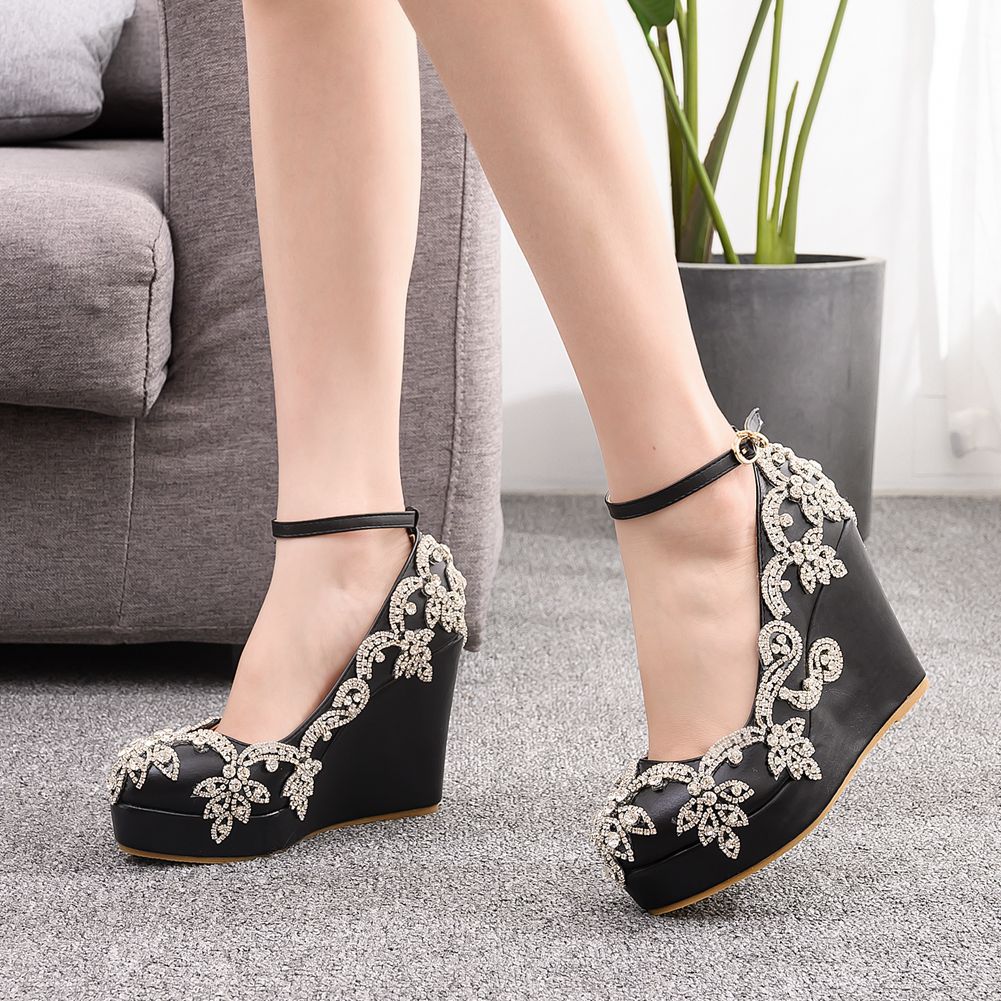 Women's Size Wedge Waterproof Platform Round Toe Casual Shoes