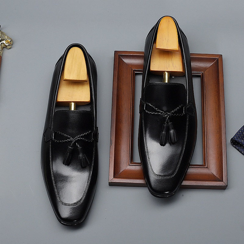Men's Source Tassel Cowhide Plus Size Comfortable Men's Shoes