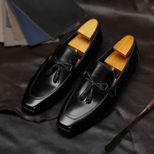 Men's Source Tassel Cowhide Plus Size Comfortable Men's Shoes
