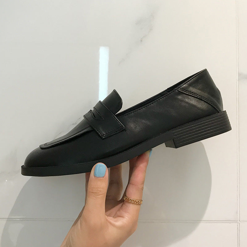 Women's Style Autumn Retro Flat Square Head Casual Shoes