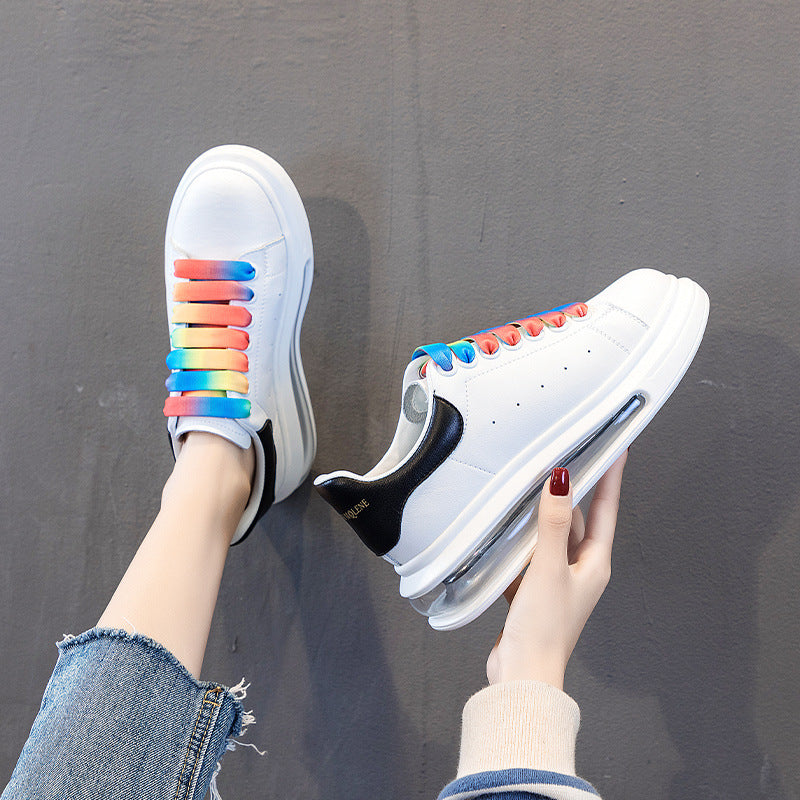 Women's Platform Air Cushion White High-grade Spring Height Increasing Fashion Korean Women's Casual Shoes