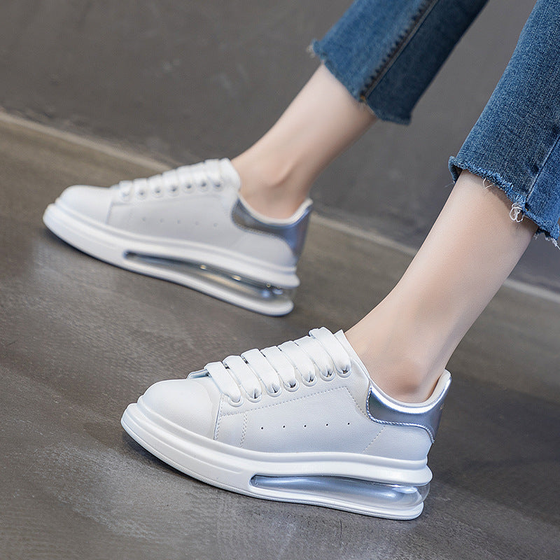 Women's Platform Air Cushion White High-grade Spring Height Increasing Fashion Korean Women's Casual Shoes