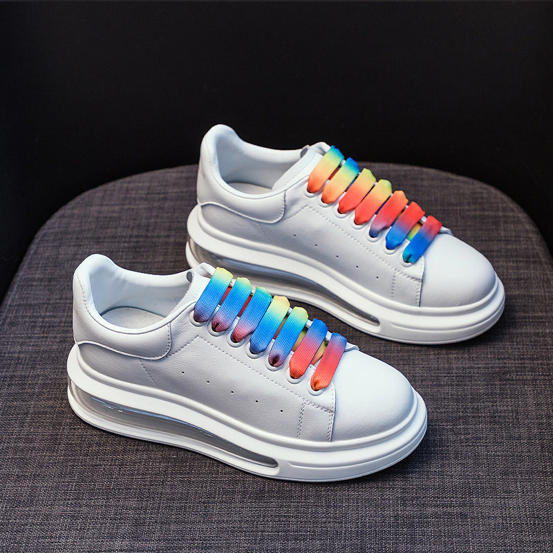 Women's Platform Air Cushion White High-grade Spring Height Increasing Fashion Korean Women's Casual Shoes