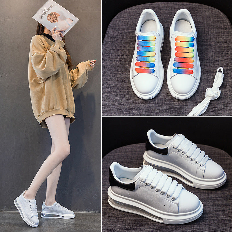 Women's Platform Air Cushion White High-grade Spring Height Increasing Fashion Korean Women's Casual Shoes