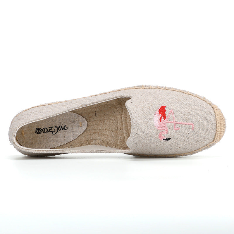 Women's Classic Style Fisherman Flat Spring Lazy Canvas Shoes