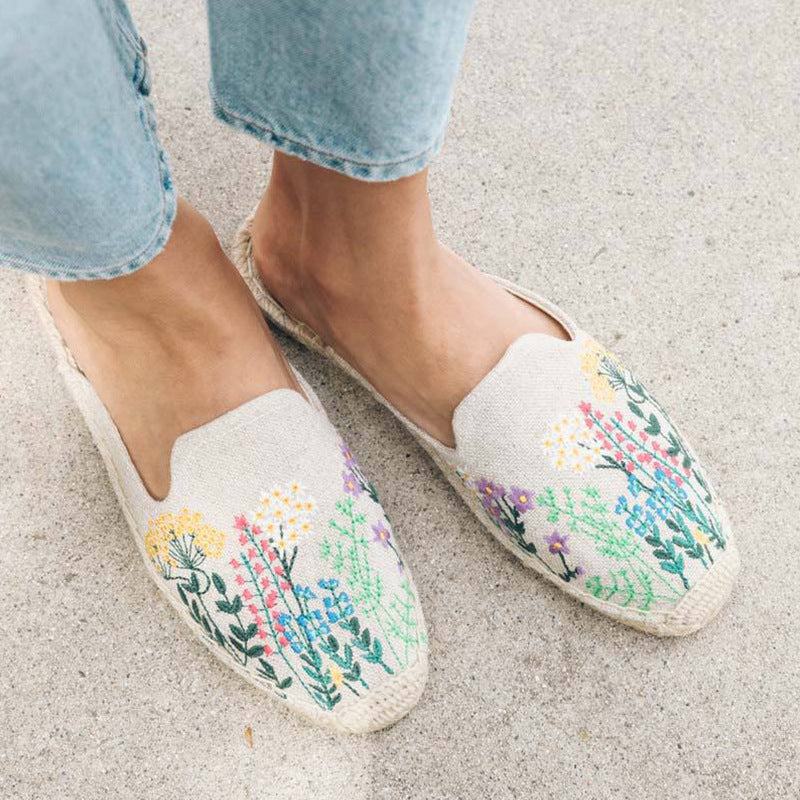 Women's Half Fisherman Flat Bottom Slip-on Lazy Sandals