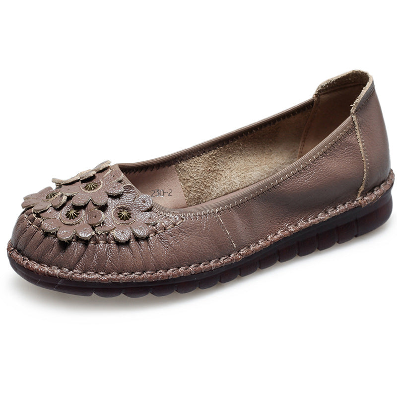 Women's Pumps Soft Comfortable Beef Tendon Bottom Leather Shoes