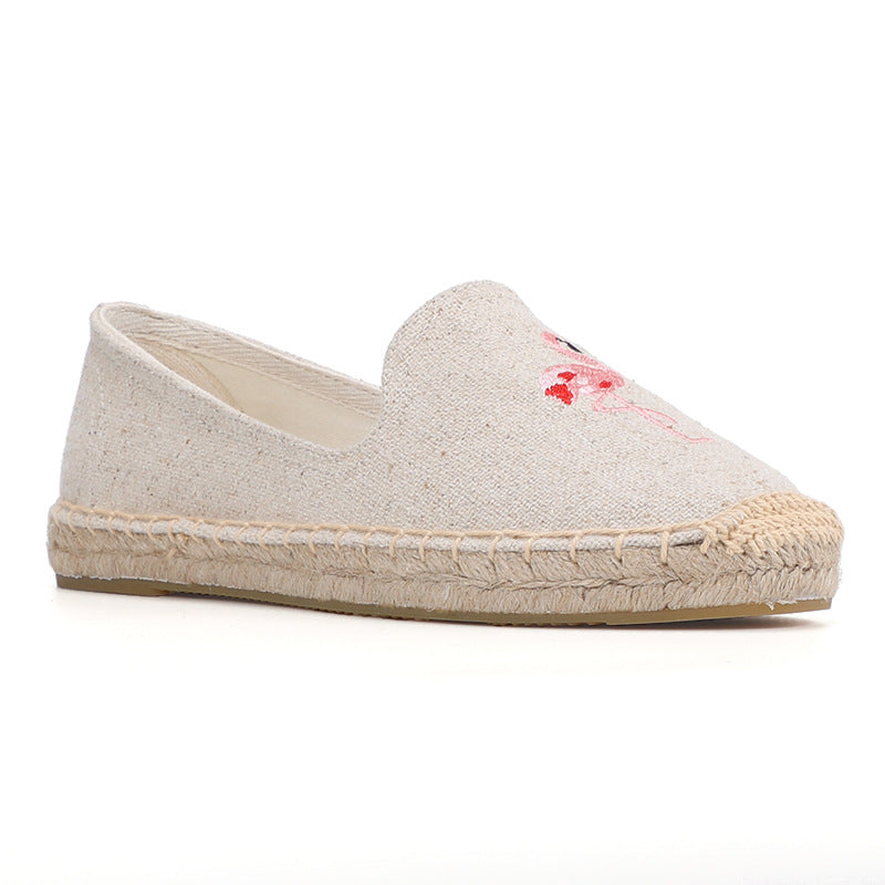 Women's Classic Style Fisherman Flat Spring Lazy Canvas Shoes