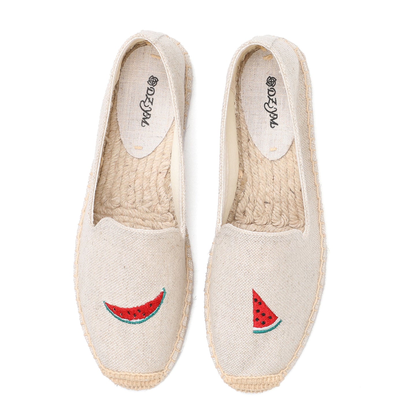 Women's & Men's Flat Classic Style Slip-on Linen Straw Canvas Shoes