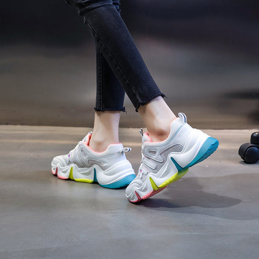 Women's Breathable Platform Female Korean Heightened Daddy Sneakers