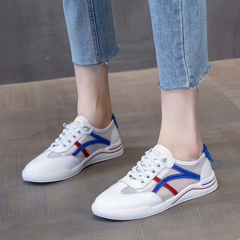 Women's White Summer Breathable Low-cut Versatile Slimming Casual Shoes