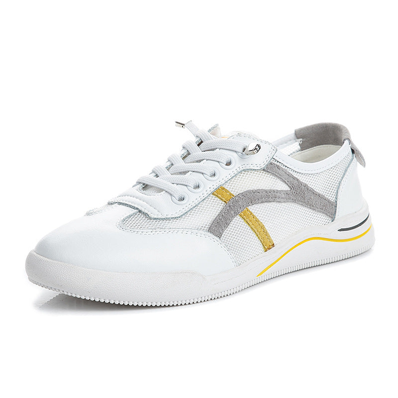 Women's White Summer Breathable Low-cut Versatile Slimming Casual Shoes
