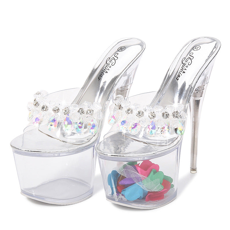 Women's Super High Stiletto Waterproof Platform For Heels
