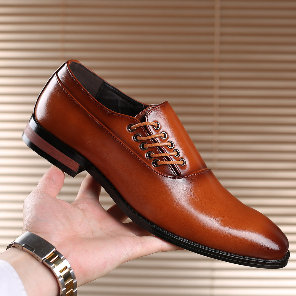 Men's British Style Fashion Trend Single Business Leather Shoes