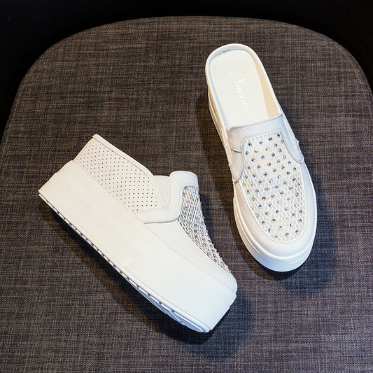 Women's Insole Half White Platform Small Size Sandals