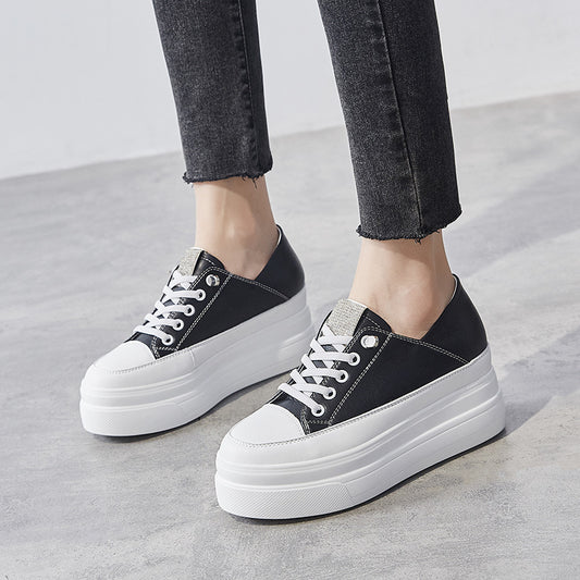 Women's Muffin Thick Bottom Breathable Small Height Sneakers