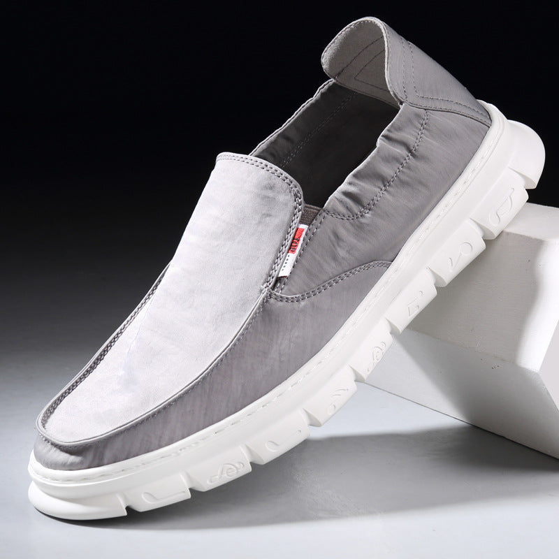 Men's Cloth Green Versatile Lightweight Soft Sole Lazy Comfortable Sneakers