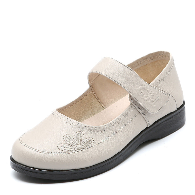 Women's & Men's Mom Genuine Soft Bottom Retro Flat Women's Shoes