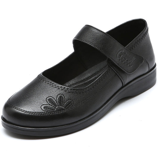 Women's & Men's Mom Genuine Soft Bottom Retro Flat Women's Shoes
