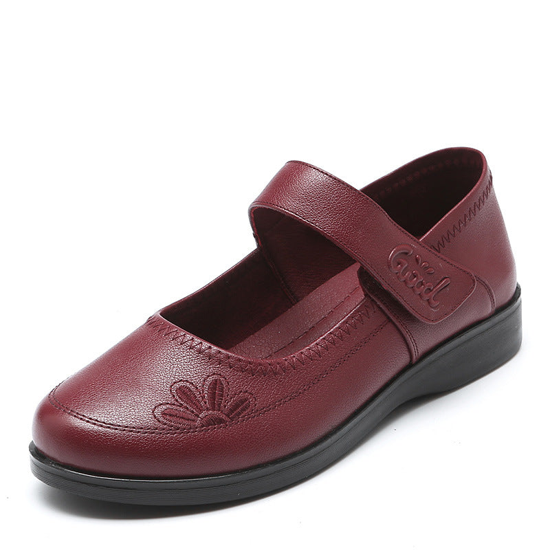 Women's & Men's Mom Genuine Soft Bottom Retro Flat Women's Shoes