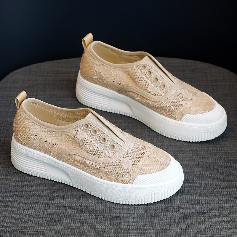 Women's Large Size Classic Style Fisherman Summer Mesh Slip-on Lazy Flat Women's Casual Shoes
