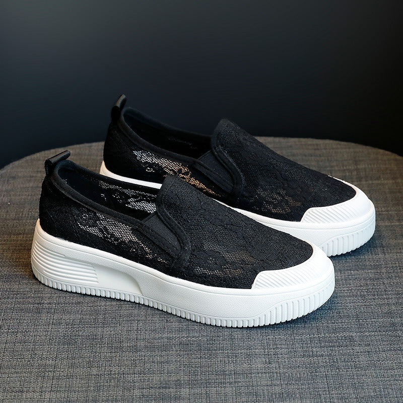 Women's Large Size Classic Style Fisherman Summer Mesh Slip-on Lazy Flat Women's Casual Shoes