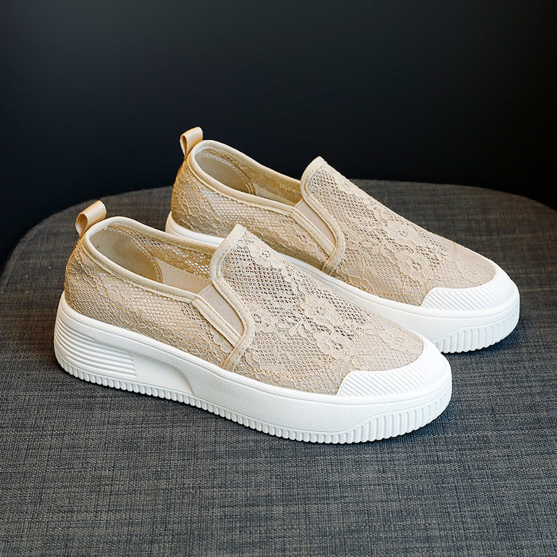 Women's Large Size Classic Style Fisherman Summer Mesh Slip-on Lazy Flat Women's Casual Shoes