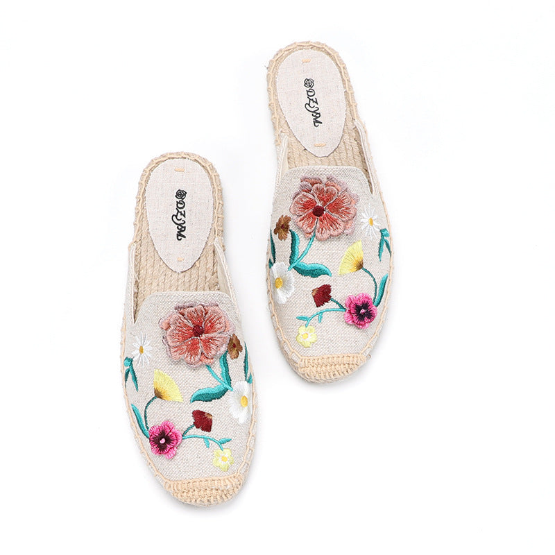 Women's Ethnic Trendy Hemp Rope Soft Bottom Summer Sandals