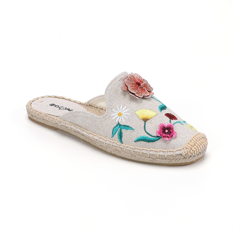 Women's Ethnic Trendy Hemp Rope Soft Bottom Summer Sandals
