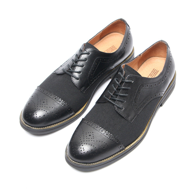 Men's British Fashion Genuine Retro Business Brogue Leather Shoes