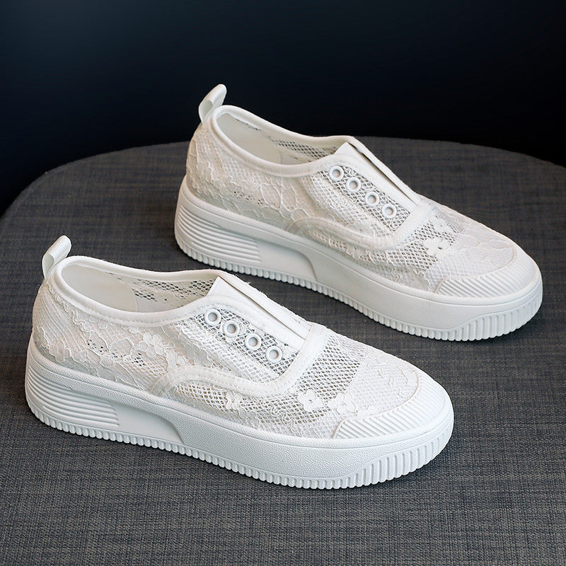 Women's Large Size Classic Style Fisherman Summer Mesh Slip-on Lazy Flat Women's Casual Shoes