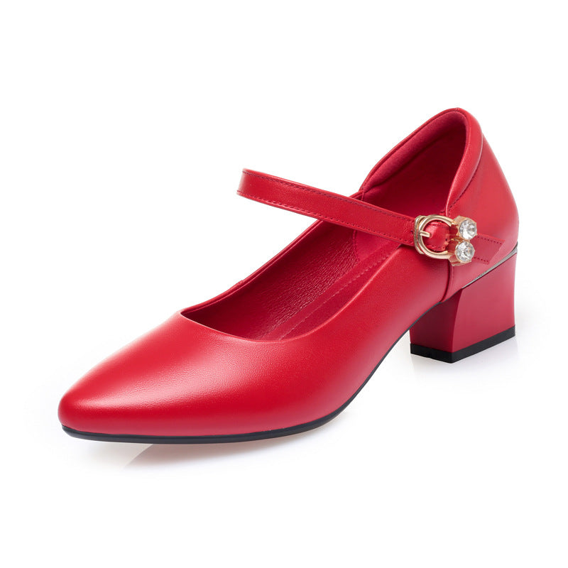 Women's Spring Flat Kitten Leap Moon Red Women's Shoes