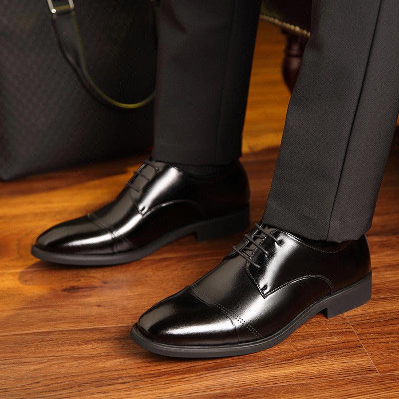 Men's Business British Professional Breathable Hollow Leather Shoes