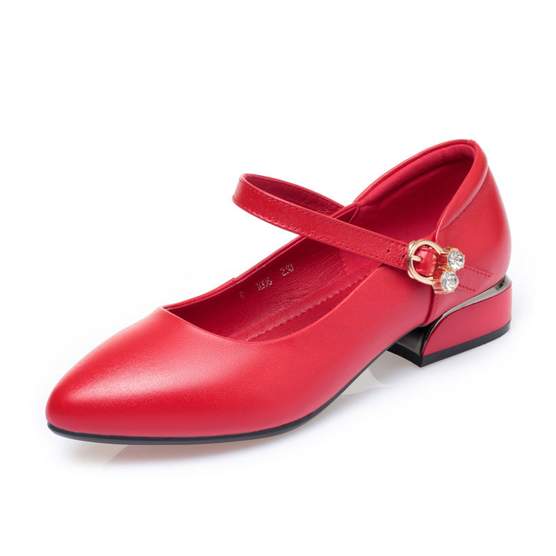 Women's Spring Flat Kitten Leap Moon Red Women's Shoes