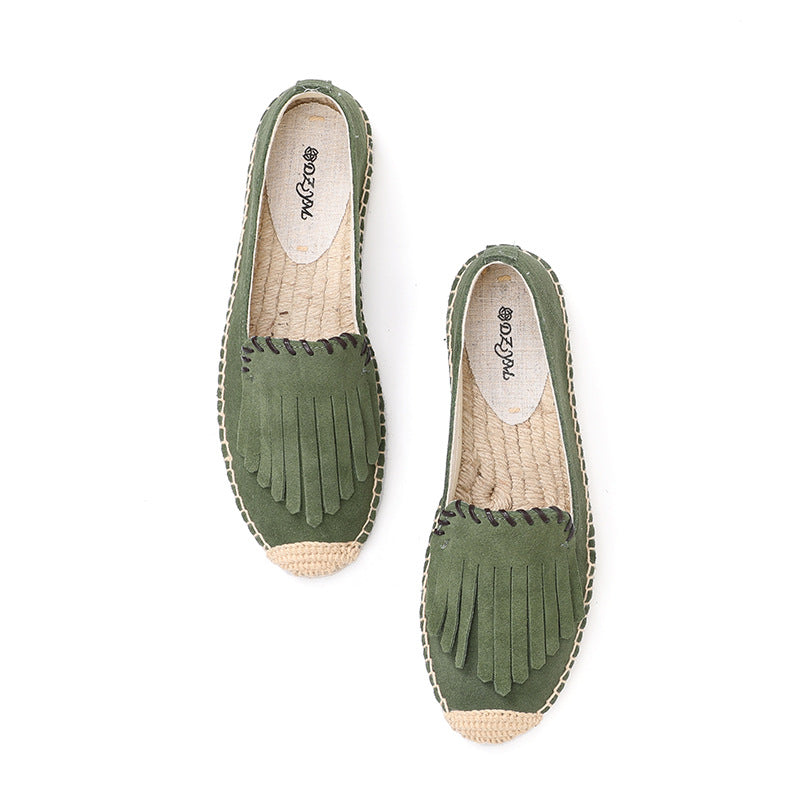 Women's Ramie Sole Fashion Slip-on Handmade Fisherman Casual Shoes