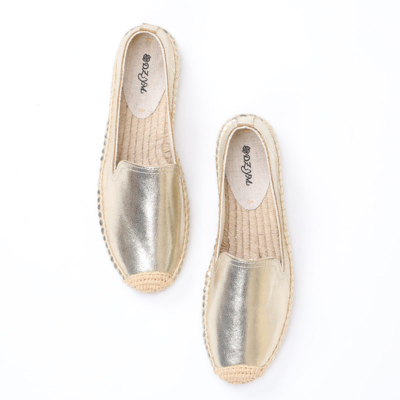 Women's Ramie Sole Fashion Slip-on Handmade Fisherman Casual Shoes