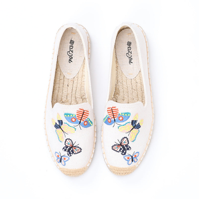Women's Style Fisherman Spring Flat Multicolor Platform Casual Shoes