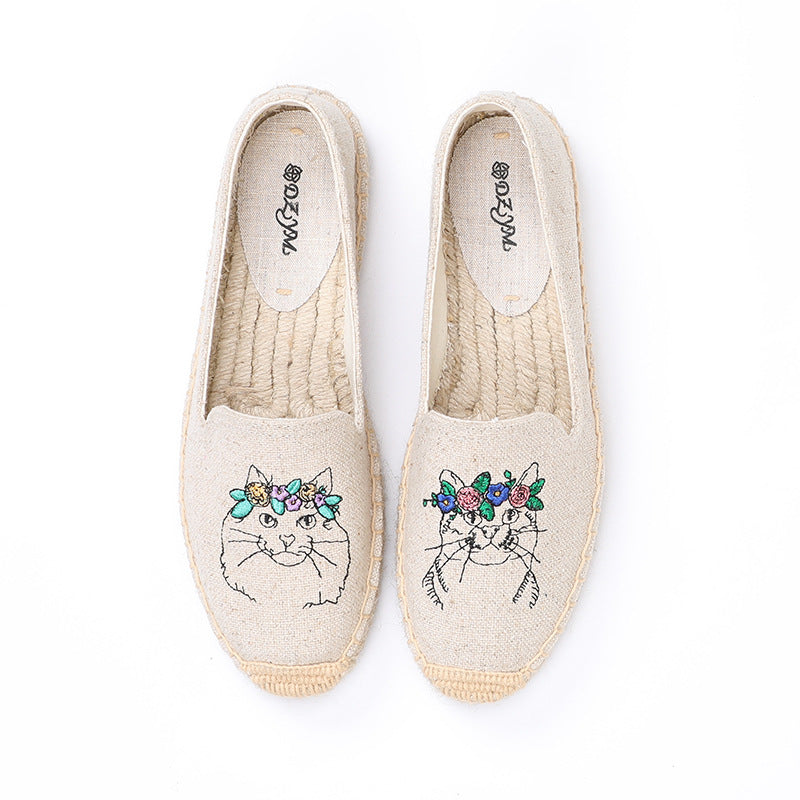 Women's Style Fisherman Spring Flat Multicolor Platform Casual Shoes