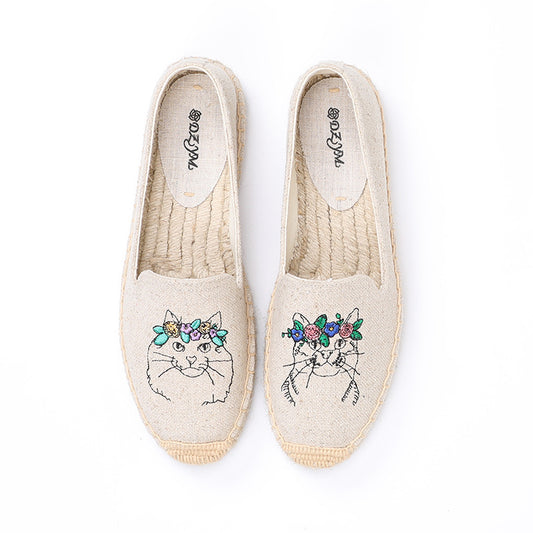 Women's Style Fisherman Spring Flat Multicolor Platform Casual Shoes