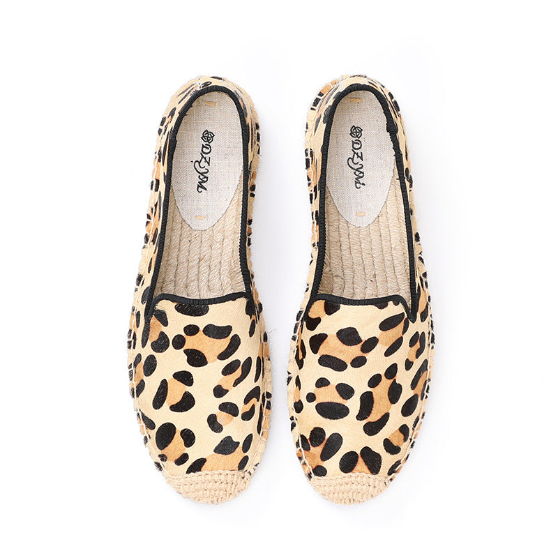 Women's Ramie Sole Fashion Slip-on Handmade Fisherman Casual Shoes