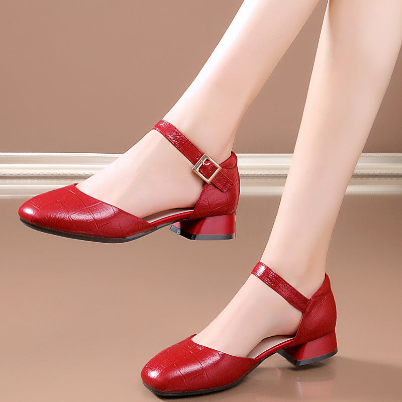 Women's Closed Toe Flat Summer Chunky Soft Sandals