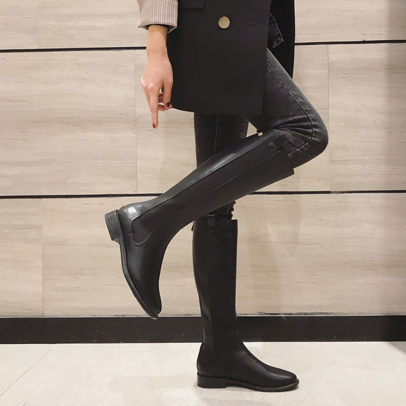 Women's Version Classic Style For Flat Knight Stiletto British Boots