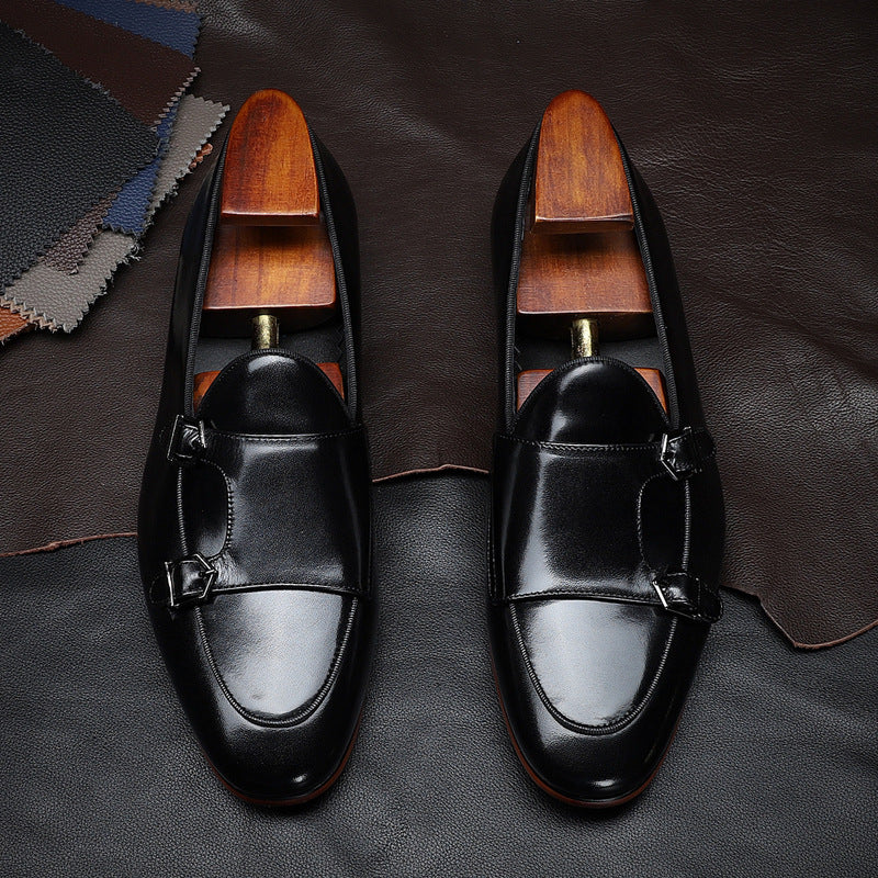 Men's Elegant Calfskin Business Korean British Leather Shoes